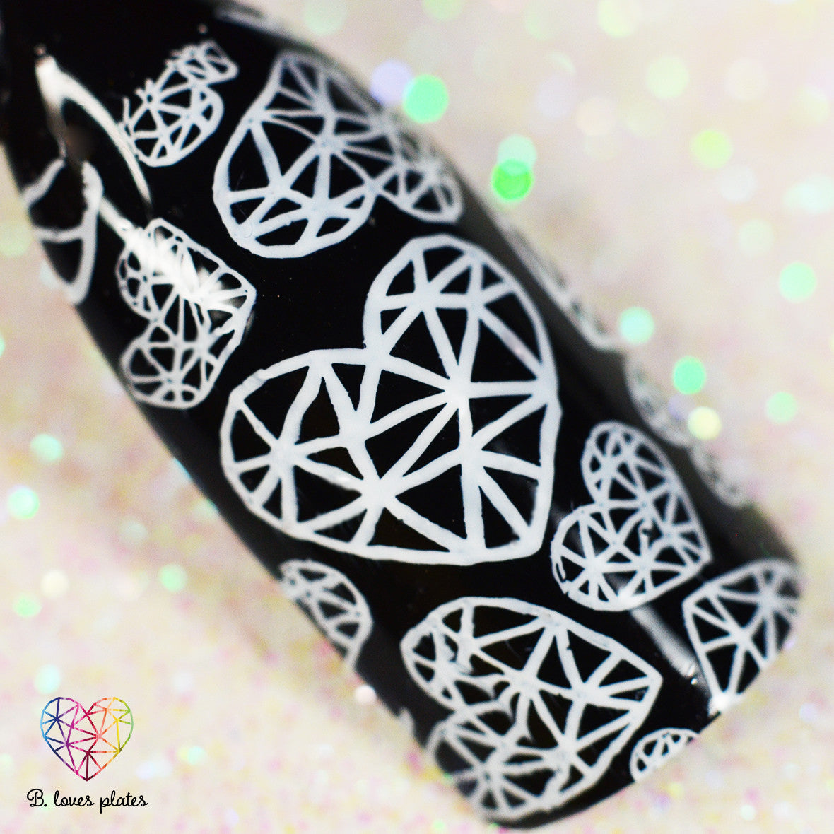 B. loves plates- Stamping Polish- BLP02 B. an Arctic Snow