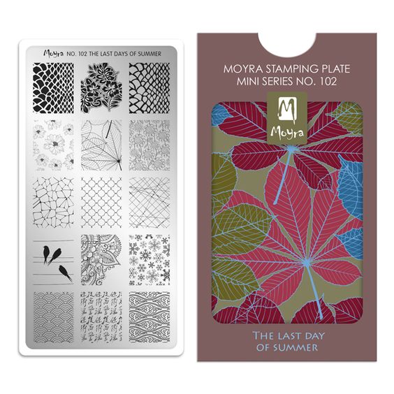 Moyra Mini Stamping Plate 102- The Last Day of Summer