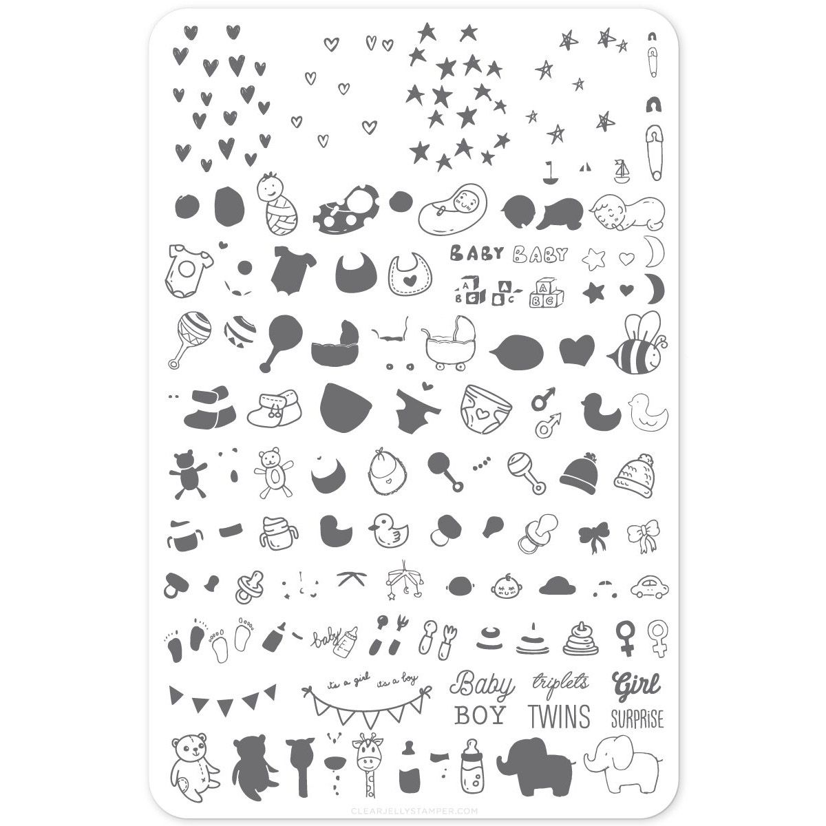 Clear Jelly Stamper- Little Blessings (CjS LC-29)