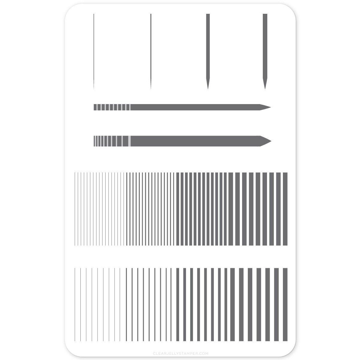 Clear Jelly Stamper- CjS-052- Lines