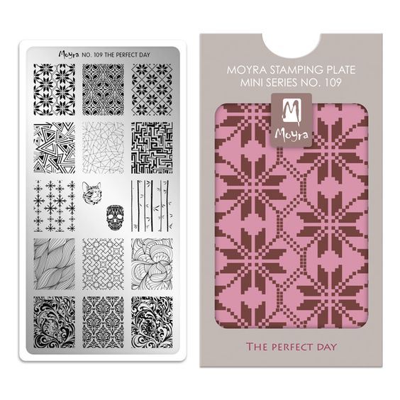 Moyra Mini Stamping Plate 109- The Perfect Day
