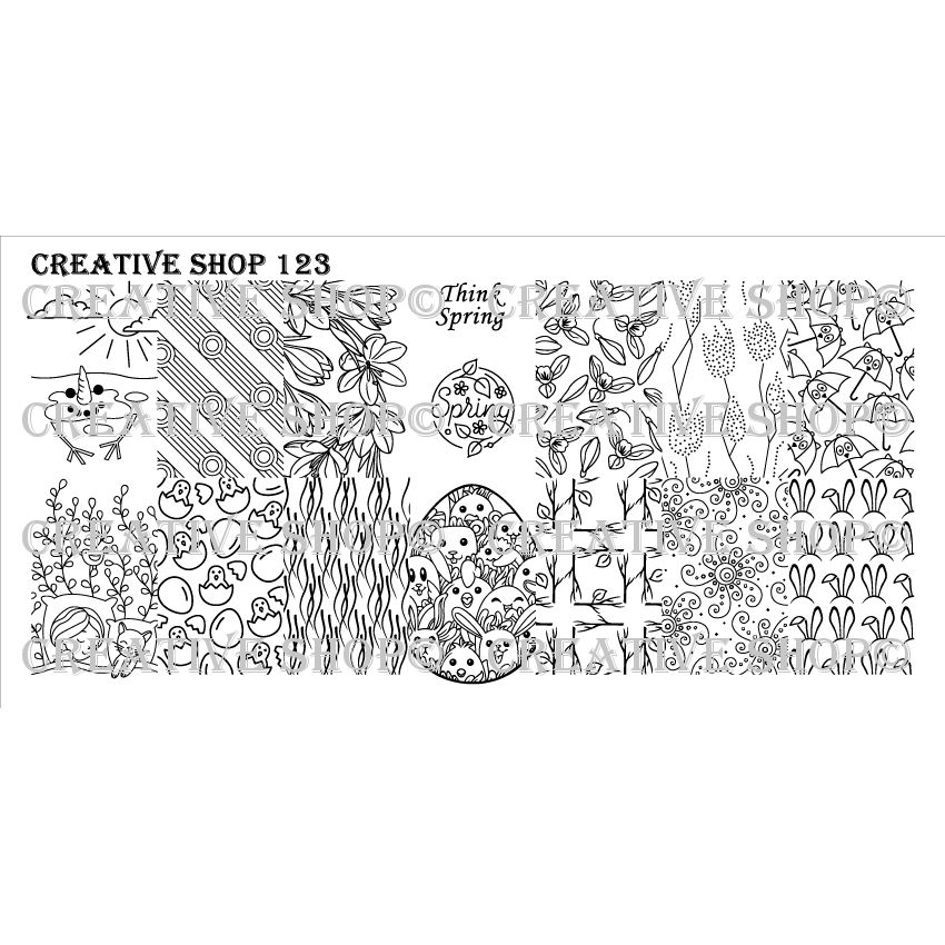 Creative Shop- Stamping Plate- 123