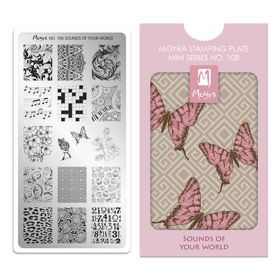 Moyra Mini Stamping Plate 108- Sounds of Your World