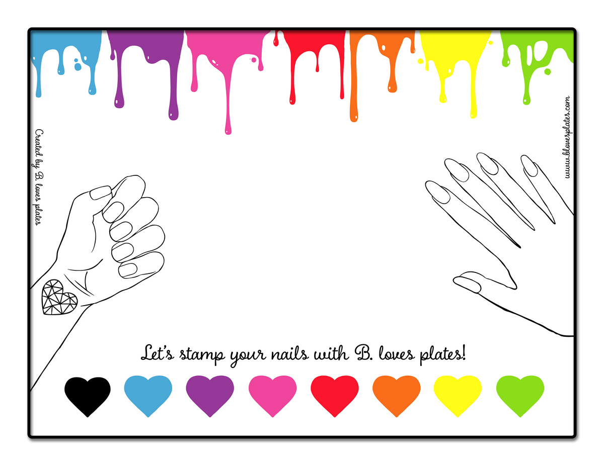 B. loves plates- Accessories- Rainbow Stamping Mat