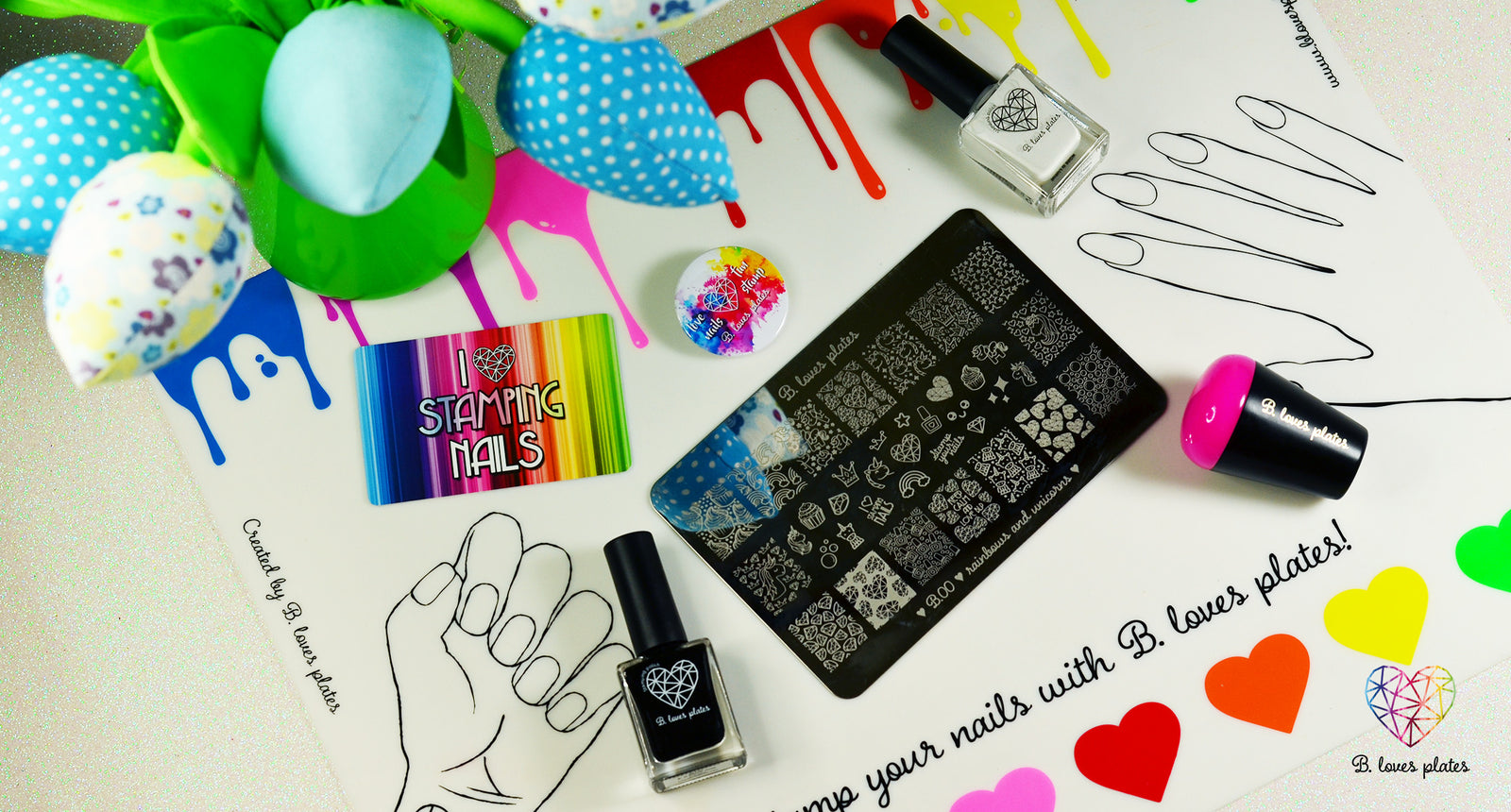 B. loves plates- Accessories- Rainbow Stamping Mat