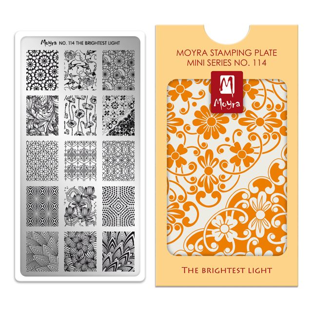 Moyra Mini Stamping Plate 114- The Brightest Light