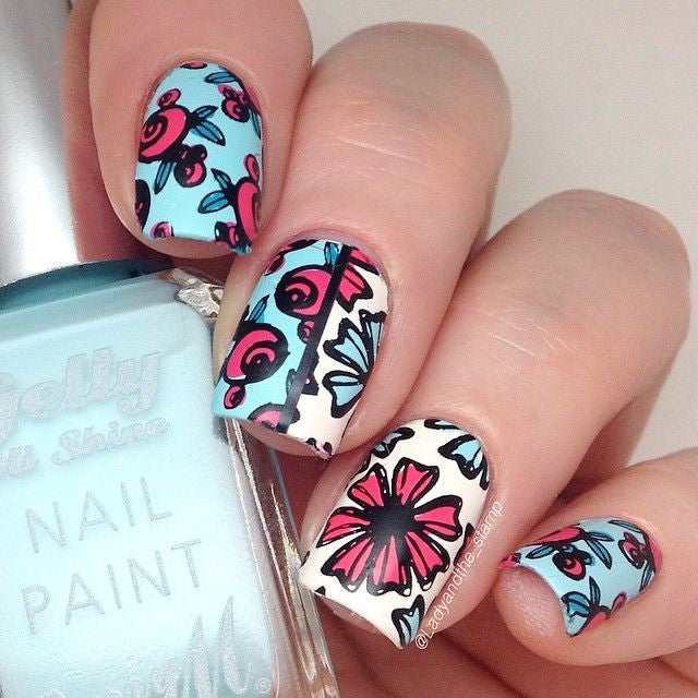 Designer Nail Stamp Plate B