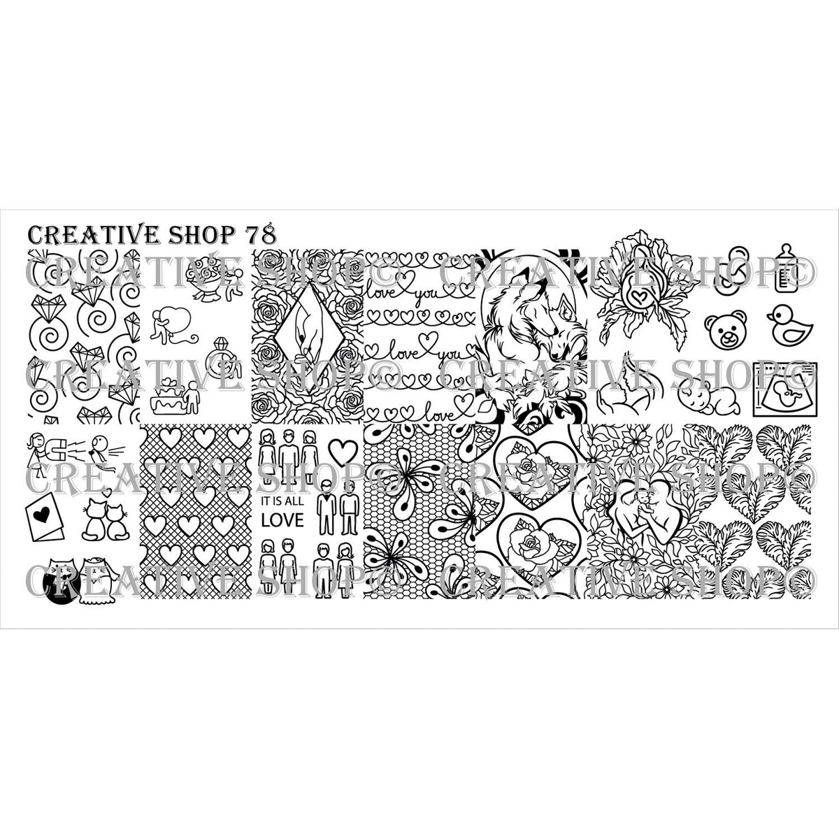 Creative Shop- Stamping Plate- 078