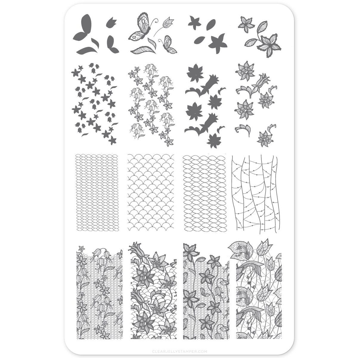 Clear Jelly Stamper- CjS-051- Feeling Lacy