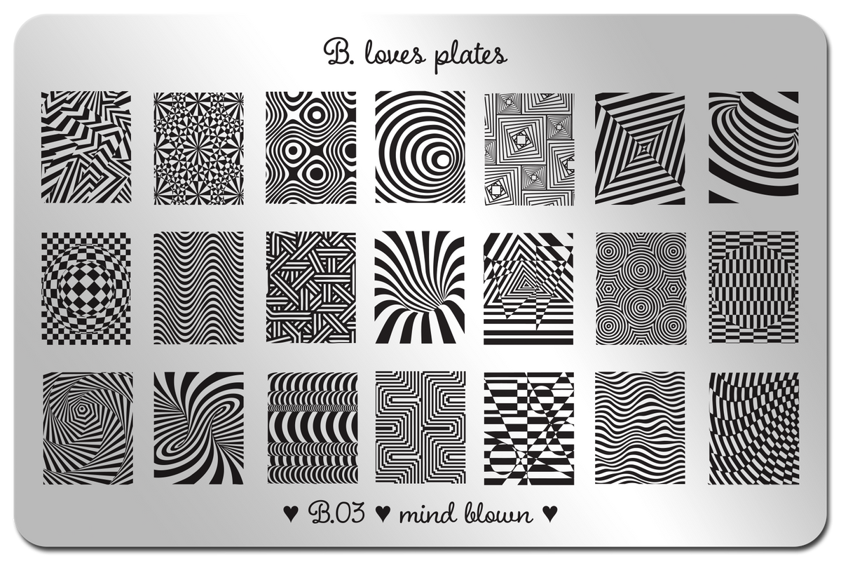 B. loves plates- Stamping Plates- B.03 mind blown