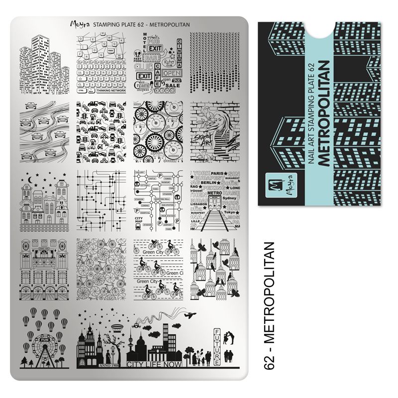 Moyra Stamping Plate 62- Metropolitan