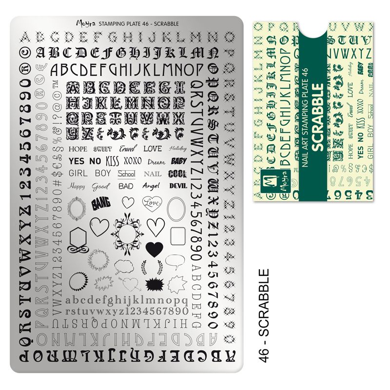 Moyra Stamping Plate 46- Scrabble