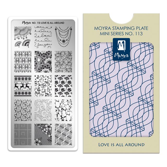 Moyra Mini Stamping Plate 113- Love is All Around