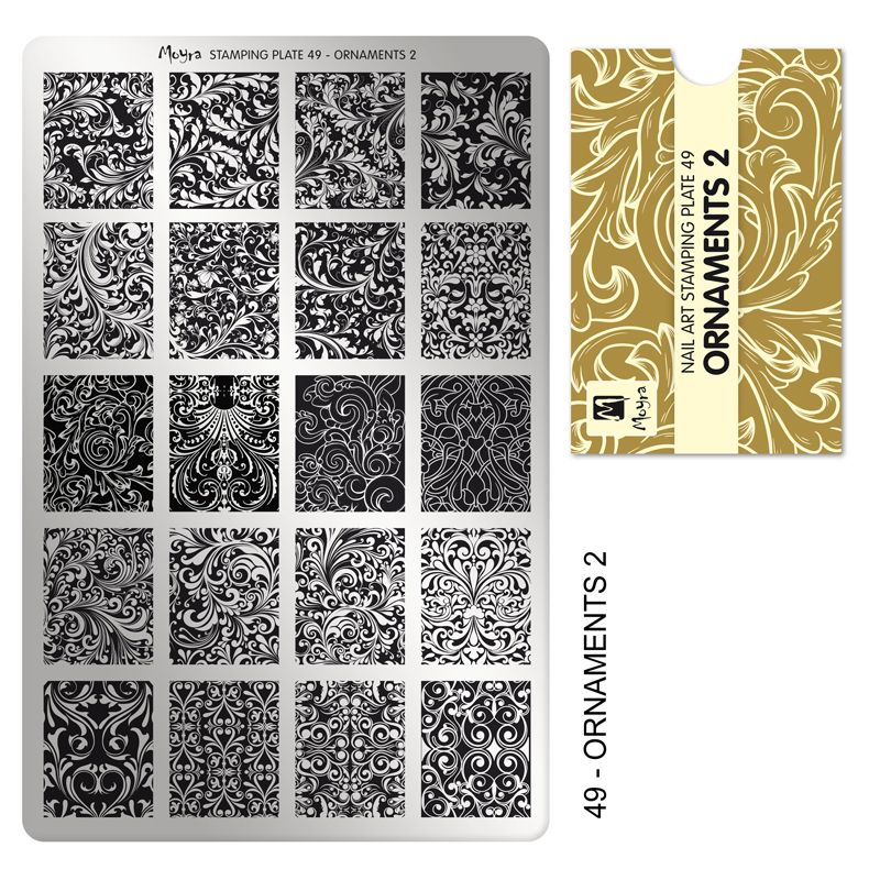 Moyra Stamping Plate 49- Ornaments 2