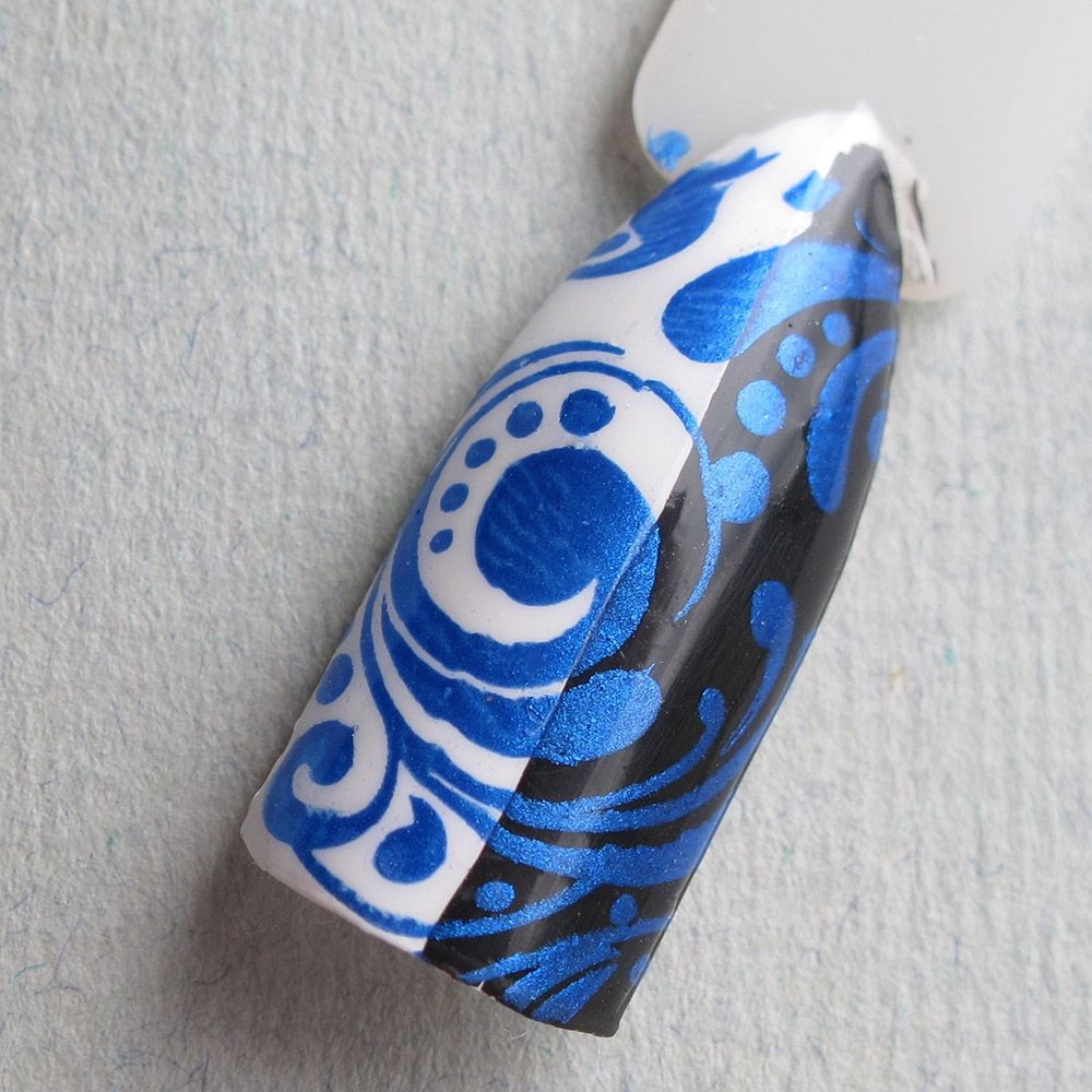 Hit the Bottle "A Bolt from the Blue" Stamping Polish