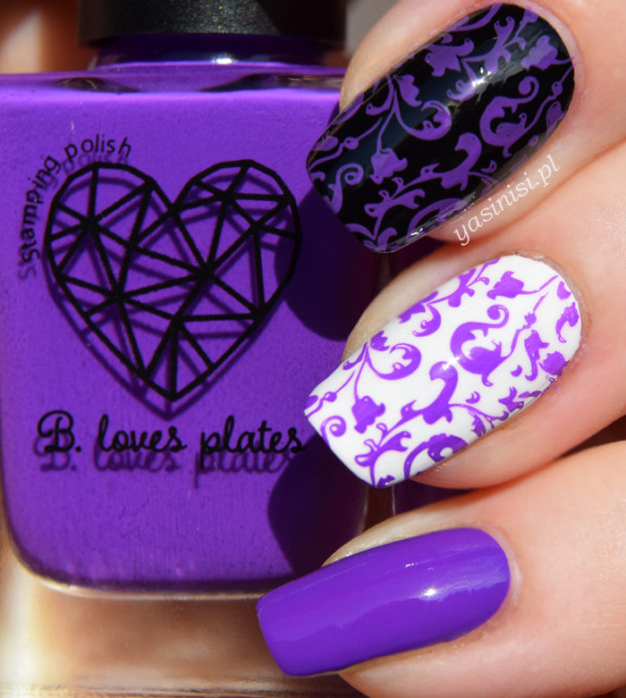 B. loves plates- Stamping Polish- BLP16 B. a Plum