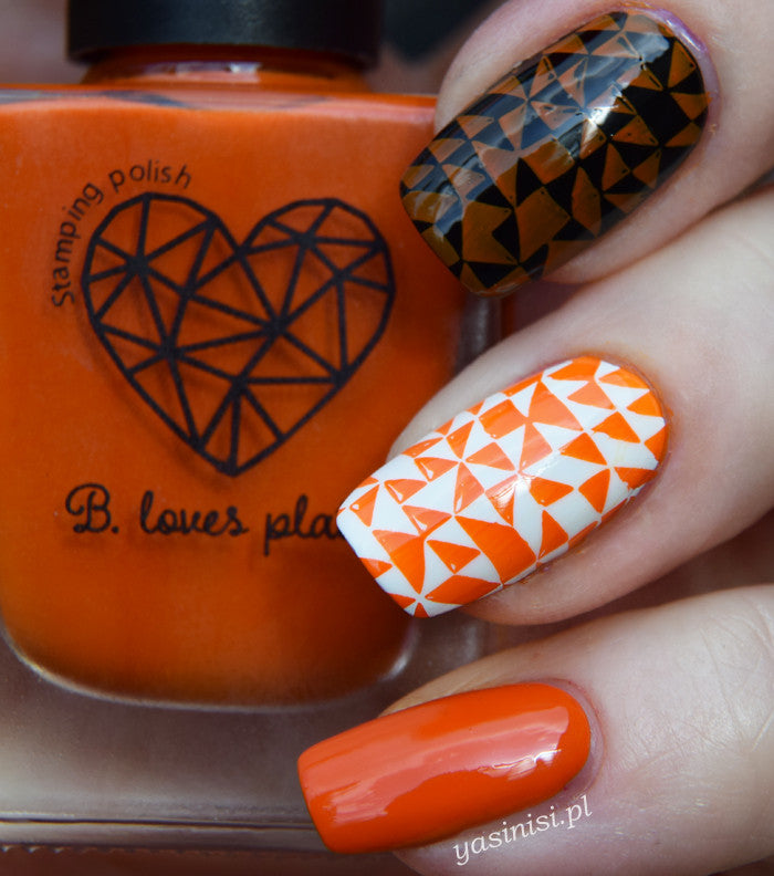 B. loves plates- Stamping Polish- BLP12 B. an Orange