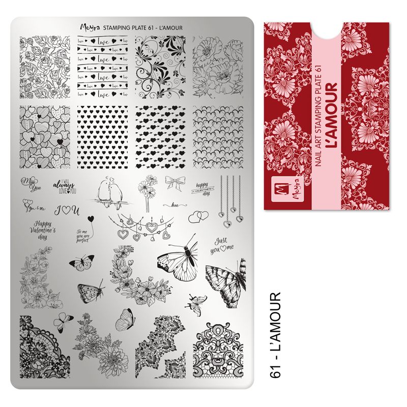 Moyra Stamping Plate 61 - L'Amour