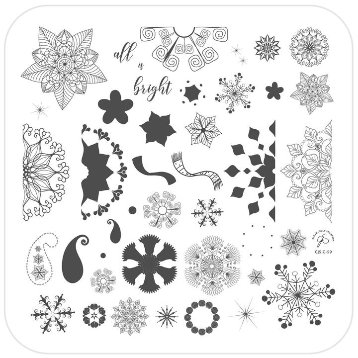 Clear Jelly Stamper- C-59- All is Bright