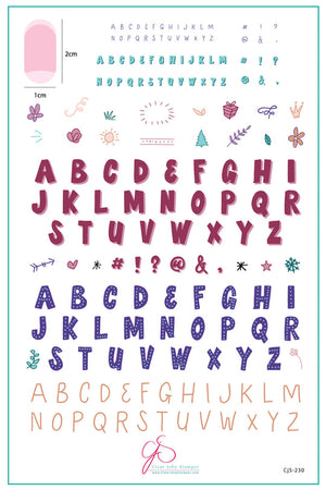 Clear Jelly Stamper- CjS-230- Alphabet- Party