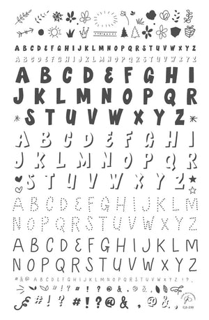 Clear Jelly Stamper- CjS-230- Alphabet- Party