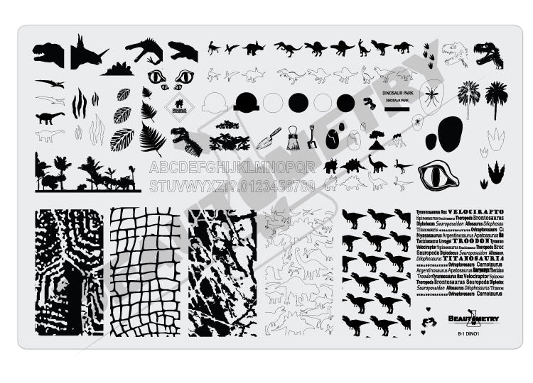 Beautometry- Stamping Plates- Dino 01