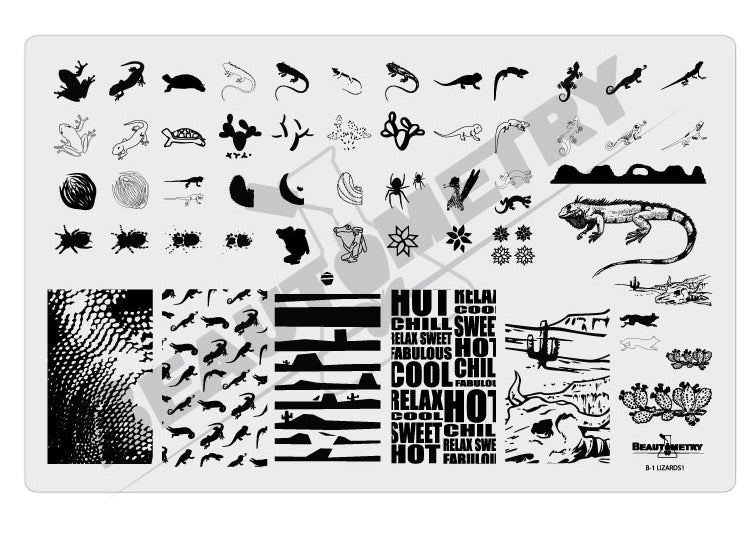 Beautometry- Stamping Plates- Lizards 01