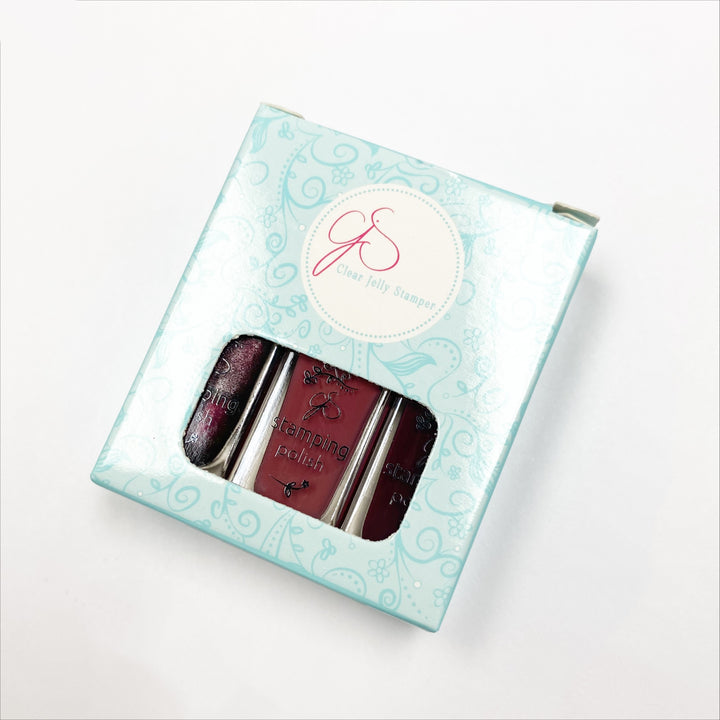 Clear Jelly Stamper- Stamping Polish- Berry Blend Trio (3 colors)