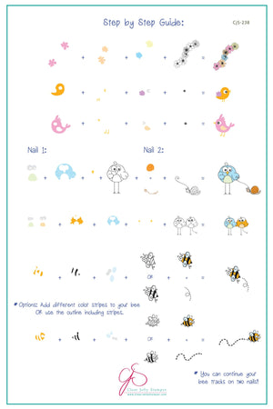 Clear Jelly Stamper- CjS-238- Birds and the Bees