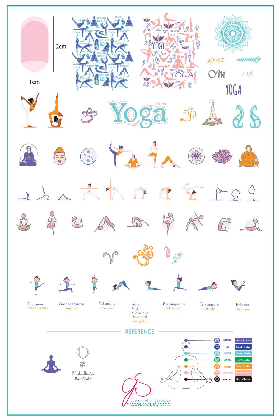 Clear Jelly Stamper- CjS-184- Zen Yoga