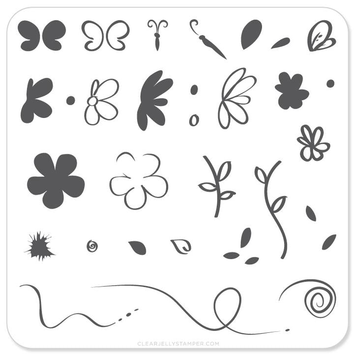 Clear Jelly Stamper- CjS-004- Infinite Flower