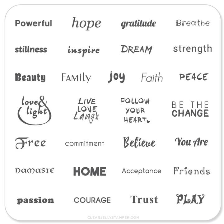 Clear Jelly Stamper- CjS-007- Feel the Love