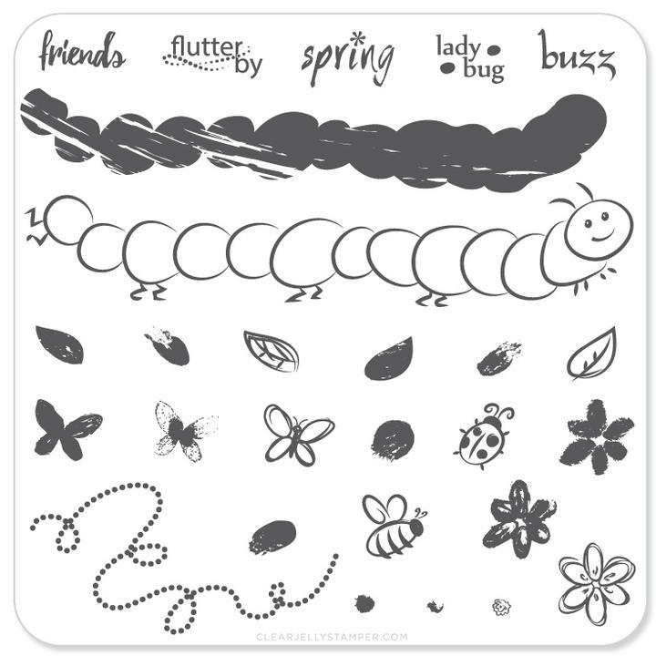 Clear Jelly Stamper- CjS-010- Baby Bugs &amp; Bees
