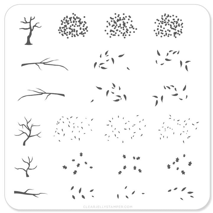 Clear Jelly Stamper- CjS-027- Trees! Trees! Trees!