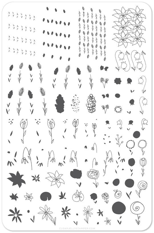 Clear Jelly Stamper- CjS-029- Spring Garden