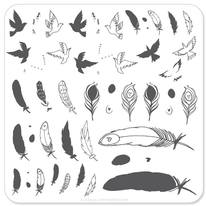 Clear Jelly Stamper- CjS-031- Birds of a Feather