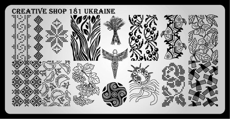 Creative Shop- Stamping Plate- 181 Ukraine