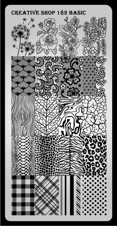 Creative Shop- Stamping Plate- 182 Basic