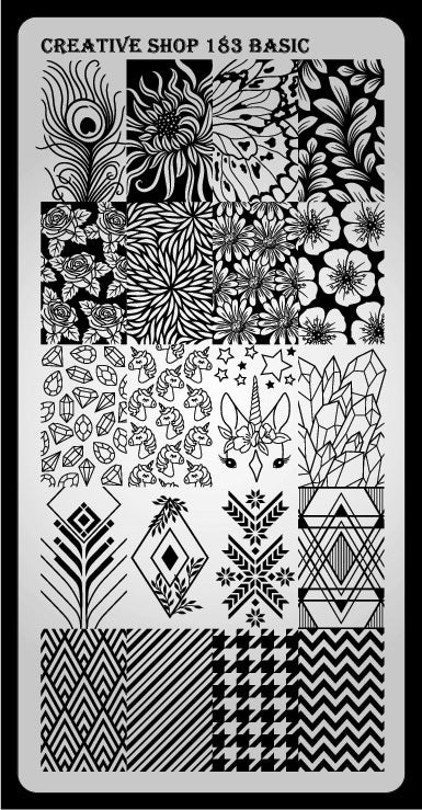 Creative Shop- Stamping Plate- 183 Basic