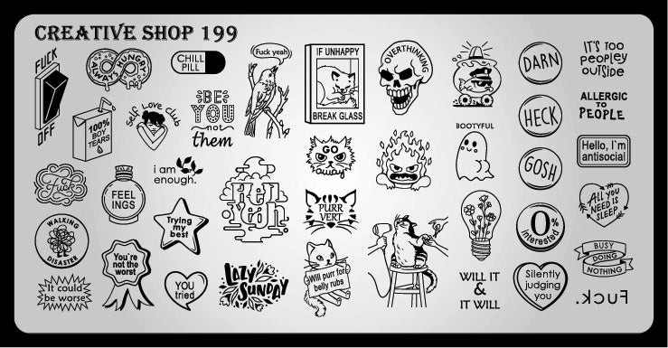 Creative Shop- Stamping Plate- 199