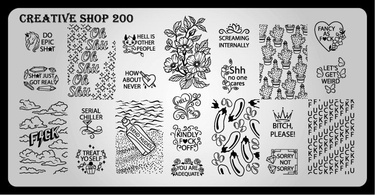 Creative Shop- Stamping Plate- 200