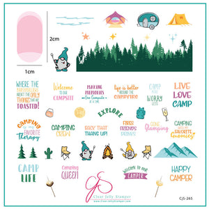 Clear Jelly Stamper- CjS-265- Camping with My Gnomies