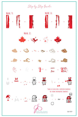 Clear Jelly Stamper- CjS-257- Canada Day