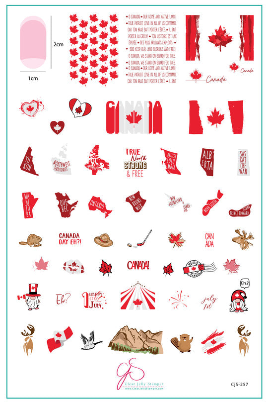 Clear Jelly Stamper- CjS-257- Canada Day