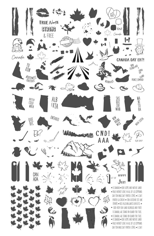 Clear Jelly Stamper- CjS-257- Canada Day