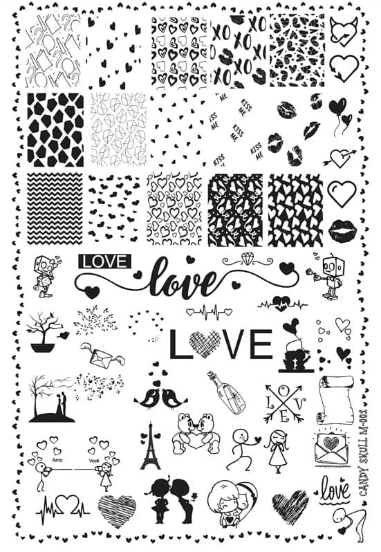 Candy Skull- Stamping Plates- M-001