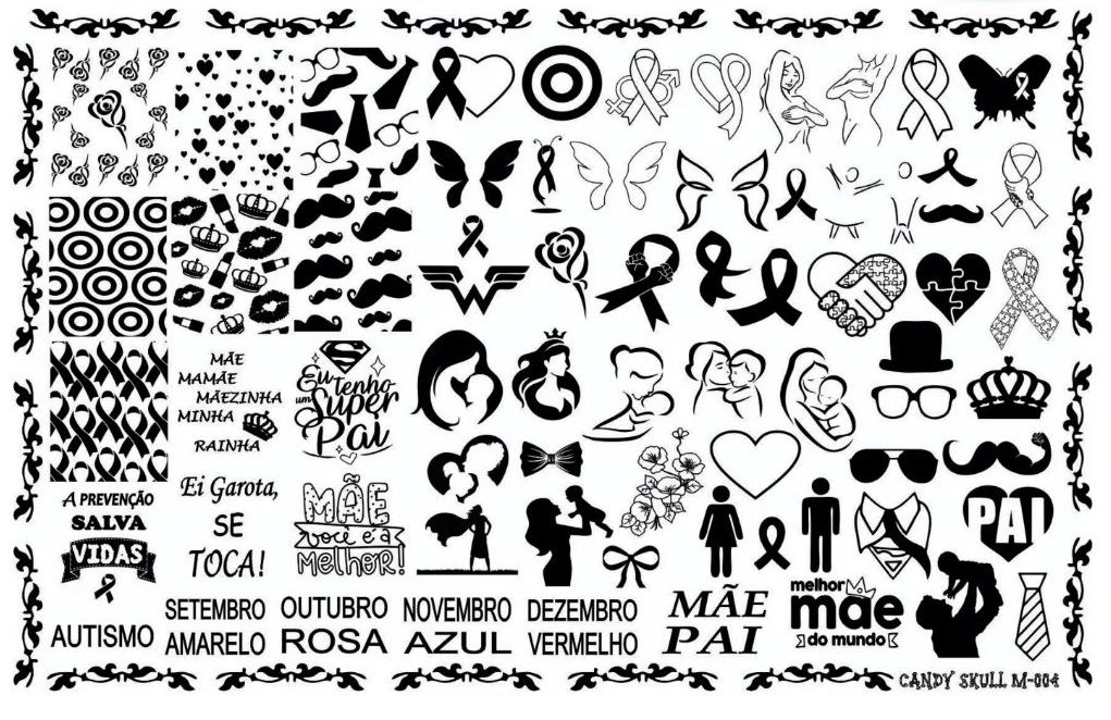 Candy Skull- Stamping Plates- M-004