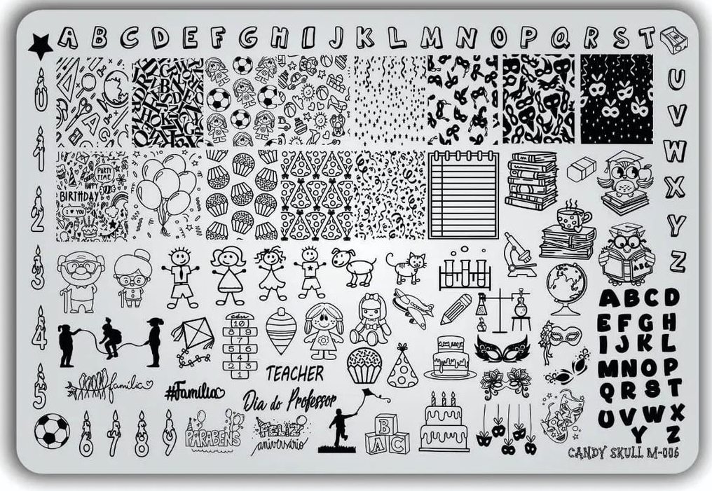 Candy Skull- Stamping Plates- M-006