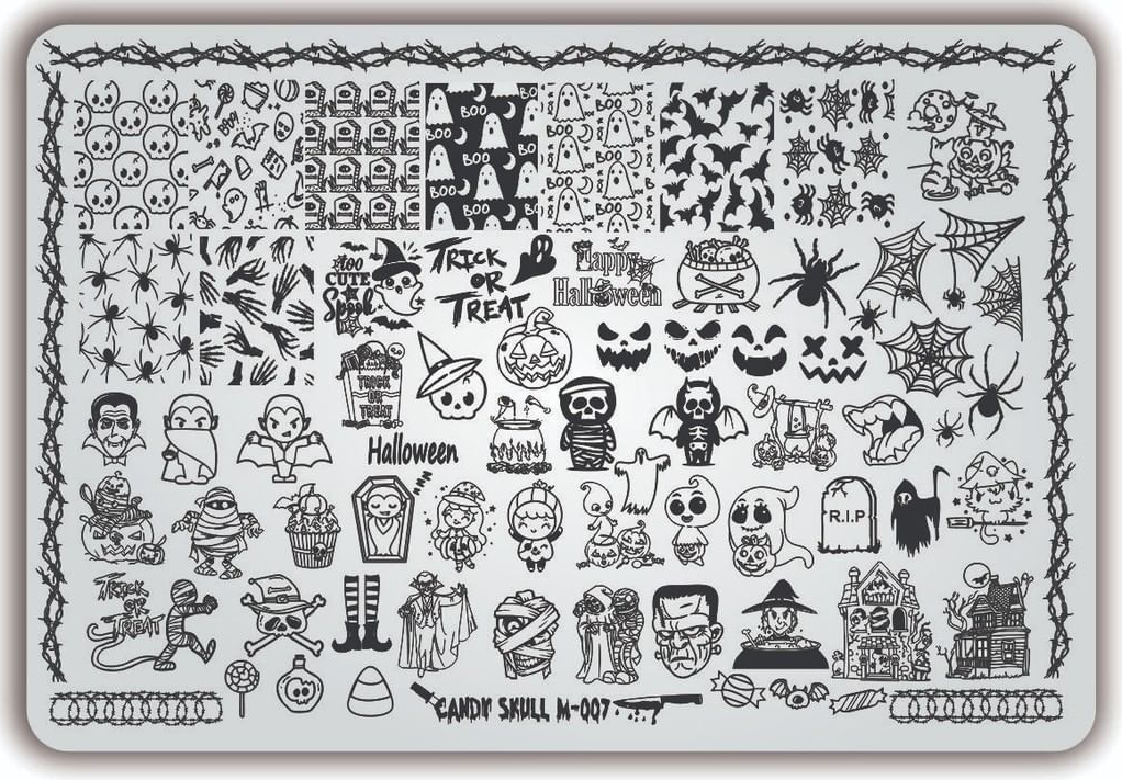 Candy Skull- Stamping Plates- M-007