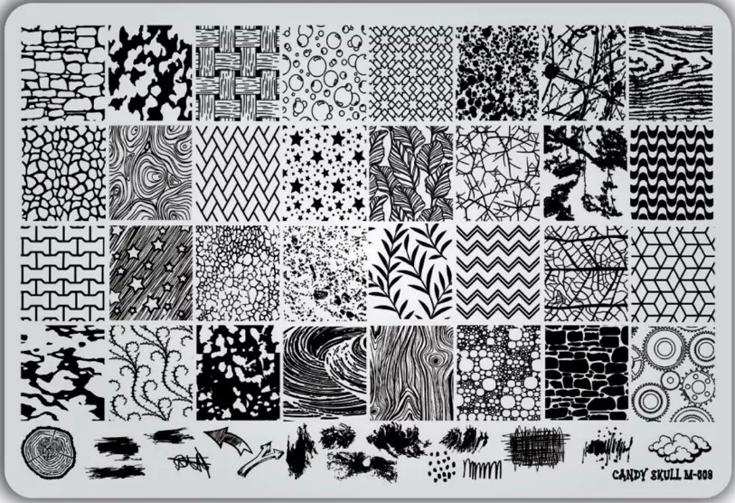 Candy Skull- Stamping Plates- M-008